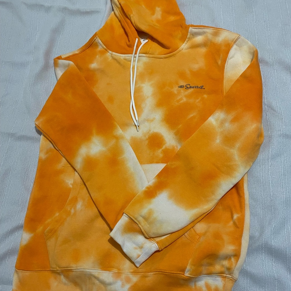 Orange the Simpsons Tie-Dye Hoodie